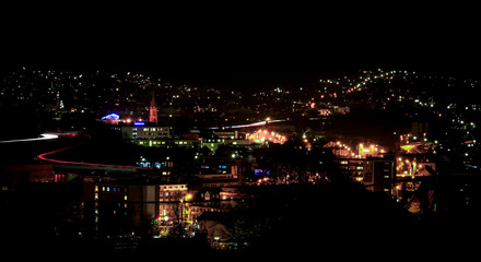 Night view of Siegen Weidenau and Geisweid