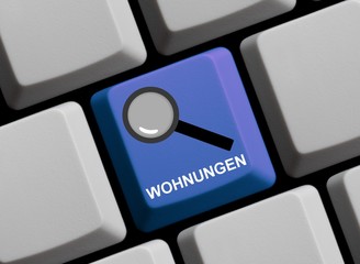 Im Internet nach Wohnungen suchen