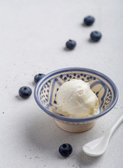 Vanilla ice cream scoop