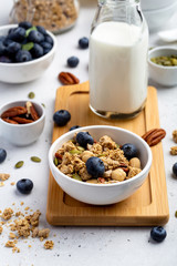 Granola and milk