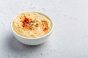 Hummus with ground paprika