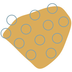 Abstract modern and stylish digital hand drawn shape on the white isolated background. Creative colorful bright clip art form.