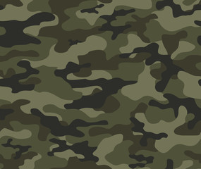 Impression de vecteur vert transparente motif camouflage.