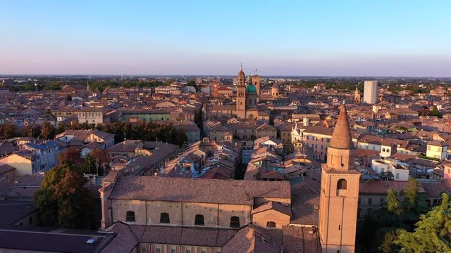 Aerial view of the Reggio Emilia town center, Emilia Romagna / Italy