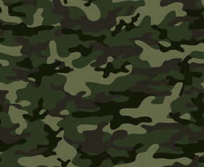 Army green camouflage. Repeat print. Stylish camo background.