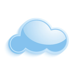 Obraz premium Cloud icon on a white background.
