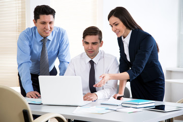 Fototapeta premium Business people working together in the office