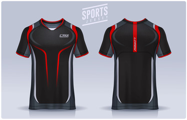 t-shirt sport design template, Soccer jersey mockup for football club. uniform front and back view.
