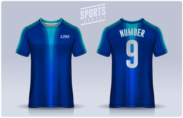 t-shirt sport design template, Soccer jersey mockup for football club. uniform front and back view.