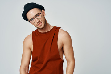 portrait of young man in hat