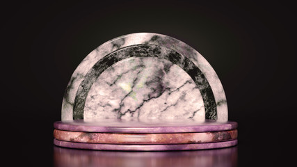 Beautiful, elegant, abstract background with metal and the texture of stone, marble and granite. 3d illustration, 3d rendering.