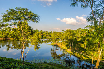 Obraz premium View at the Madhabpur lake near Srimangal in Bangladesh