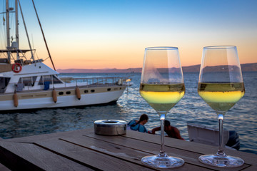 glass of white wine