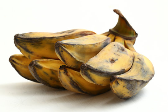 cardava banana (also known as saba banana) isolated on white background