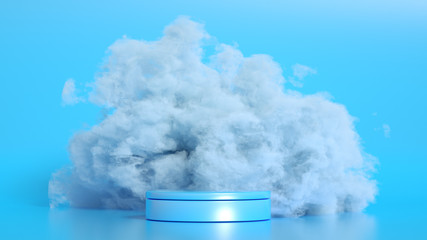 Beautiful background with beads, particles and simulation. 3d illustration, 3d rendering.