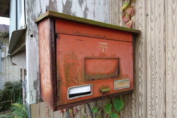 古い郵便ポスト　Japanese old mailbox
