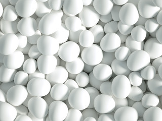 Beautiful background with beads, particles and simulation. 3d illustration, 3d rendering.