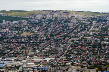 aerial view of the city