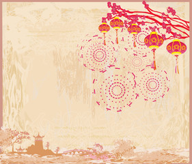 Oriental Happy Chinese New Year card