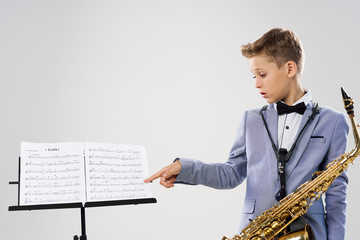 man with saxophone