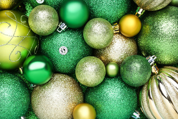 Background of colorful christmas baubles