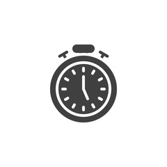 Stopwatch Timer vector icon. filled flat sign for mobile concept and web design. Chronometer glyph icon. Symbol, logo illustration. Vector graphics