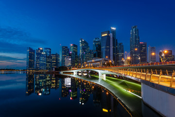 Singapore Skyline at sunrise