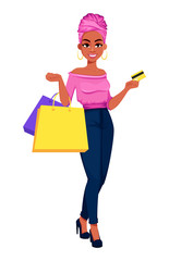 Young beautiful African American business woman