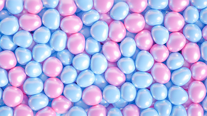 Beautiful background with beads, particles and simulation. 3d illustration, 3d rendering.