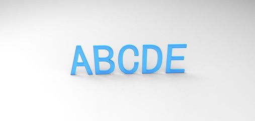 3D font in gray background