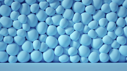 Beautiful background with beads, particles and simulation. 3d illustration, 3d rendering.