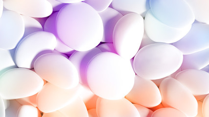 Beautiful background with beads, particles and simulation. 3d illustration, 3d rendering.