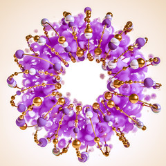 Beautiful background with purple smoke and steam. 3d illustration, 3d rendering.