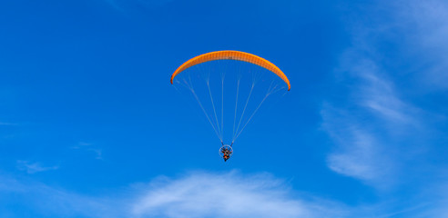 paragliding in the sky