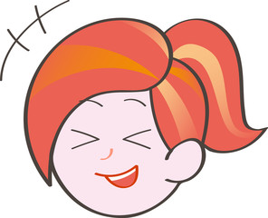 女性　顔　表情