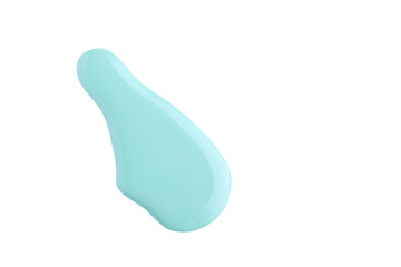 Mint nail polish isolated on white background