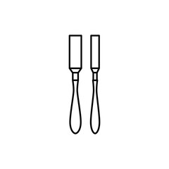 chisels outline icon. illustration for design and web.
