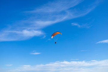 paragliding in the sky