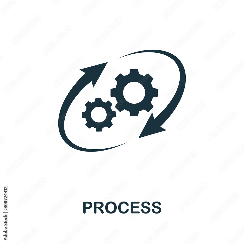 Poster process icon. creative element from business administration collection. simple process icon for web 