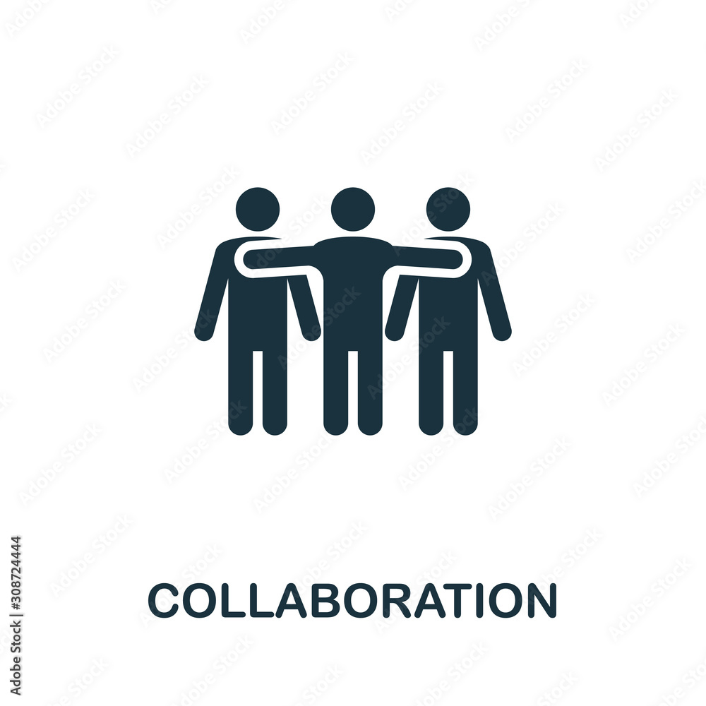 Aufkleber collaboration icon. creative element from business administration collection. simple collaboration i