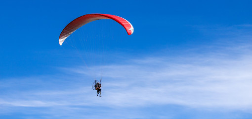 paraglider in the sky
