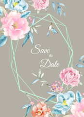 Watercolor flowers illustration