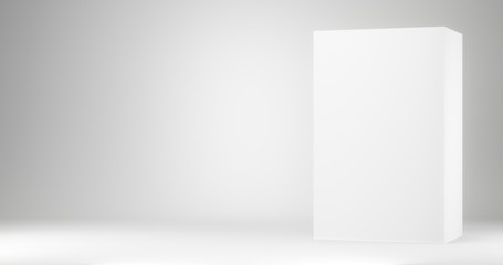 3d rendered unbranded phone box mockup, 4k concept