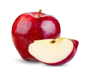 red apple isolated on white