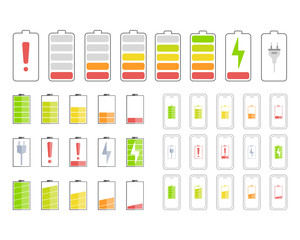 Indicators of the level of charge of the battery.