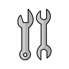 wrench flat illustration. icon for design and web.