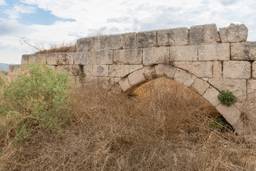 The  ruins of the crusader fortress - Templar - Toron des Chevaliers of the 12th century. Captured...
