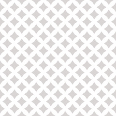 Subtle vector seamless pattern with small diamond shapes, stars, rhombuses. Simple geometric background. Abstract white and gray texture, repeat tiles. Decorative elegant ornament. Delicate design