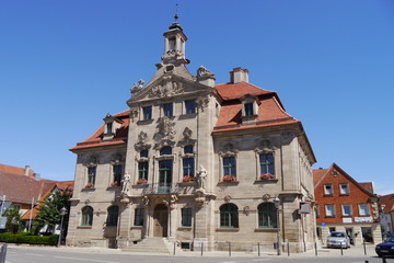 Fototapeta na wymiar Barockes Rathaus Ellingen