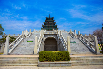 Gyeonbokgung, National Palace Museum, South Korea - obrazy, fototapety, plakaty
